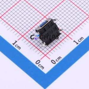 TS-1047A-A48B3-D2 Tactile Switch SMD,6.2x6.4mm Switch Single Pole Single Throw Round Button 2.5N Vertical Mount - Product Image 2