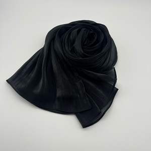 Chal Satinado <span class=keywords><strong>Adele</strong></span> Glimmer 2024, Pañuelo Hijab de Organza, Nuevo Estilo Singapur, Chal Giselle, Pañuelo Hijab de Crepé Satinado de Seda - Product Image 6