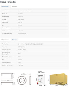 Fut037sa + Chất lượng cao RGBW Led điều khiển 3 trong 1 Bộ dụng cụ điều khiển RGB RGBW rgbcct RF điều khiển từ xa DC 12V 24V LED chiếu sáng nhà - Product Image 6