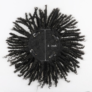 Peluca Sintética de Cabello Corto, <span class=keywords><strong>Trenzas</strong></span> Rizadas <span class=keywords><strong>con</strong></span> Clip, Cabello Afro Rizado y Suelto, Color Negro Ombre, para Mujer - Product Image 2