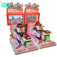 Máquina de Juego de Carreras de Motos con Simulador 3D y Luces LED, Operada con Monedas, para Centros de Entretenimiento - ¡Oferta!