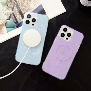 Sang trọng đầy màu sắc vỏ sò mô hình điện thoại từ trường hợp đối với iPhone 15 Pro Max - Product Image 5