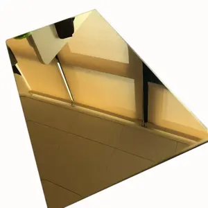 Wholesale Steel Plate 4ftx 8FT Building Materials Metal 304 316 PVD 8K Mirror Finish Golden Stainless Steel Sheet