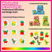 YoloDuck 3D Shape Animal Gummy Candy Funny Dino Sea Horse Butterfly Form Halal Certified Soft Candy for Kids Snack