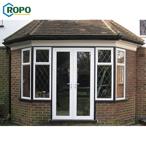 作为认证的铝玻璃摇摆外部金属法国门格栅风格