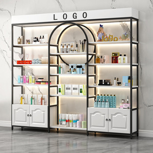 Estante Moderno Dorado de Alta Gama para Cosméticos en Tiendas de Belleza y Centros Comerciales - Product Image 3