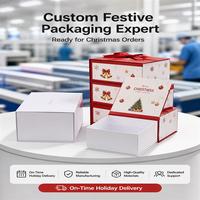 Boîte cadeau magnétique de luxe pour Noël, logo personnalisé imprimé, petit MOQ, livraison rapide, emballage en carton, vente en gros