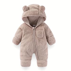 Mono de invierno de lana para bebé, mono cómodo y esponjoso con dibujos animados, para 0-18 meses - Product Image 5