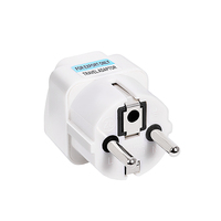 Konverter daya, steker konversi pariwisata Jerman Adaptor Outlet steker euro perjalanan Adaptor steker standar Jerman ke Universal