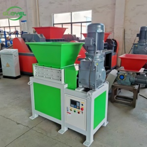Küçük iki mil deri hurda kablo ahşap çöp öğütücü kumaş parçalayıcı makinesi - Product Image 5
