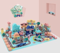Juego de Bloques de Construcción de Madera Inteligente, Escala 1:8, Modelo DIY, Juguete Educativo para Niños