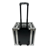Valise trolley portable 8U sur mesure pour équipement de mixage audio et amplificateur, avec poignée extractible et 2 roues