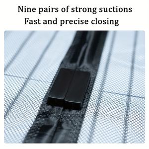 2025 vente chaude pas de perceuse <span class=keywords><strong>rideau</strong></span> de <span class=keywords><strong>porte</strong></span> magnétique 36x83 pouces moustiquaire pour chambre/salle de bain Design moderne en polyester - Product Image 5
