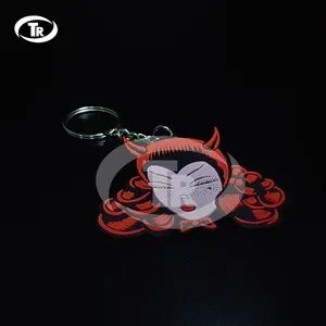 Atacado logotipo personalizado 2d 3d silicone borracha pvc keychain capa