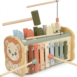 Ensemble de jouets Montessori en bois personnalisé pour les enfants de 1 <span class=keywords><strong>à</strong></span> 3 ans - Jeu de <span class=keywords><strong>xylophone</strong></span> <span class=keywords><strong>à</strong></span> <span class=keywords><strong>marteler</strong></span>, jeu de pêche, activités éducatives - Product Image 1