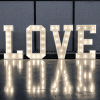 Grandes lettres lumineuses pour décorations de fête d'anniversaire, événements, ballons, toile de fond photo