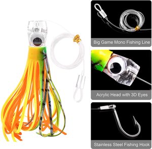 Leurre <span class=keywords><strong>de</strong></span> pêche en eau salée ECOODA, leurre <span class=keywords><strong>de</strong></span> pêche en mer, gros gibier, pour thon, marlin, pêche en haute mer - Product Image 3