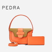 PEDRA Nouveauté Sac à main en cuir PU tendance Mini sacs à main Sacs à main contrastés pour femmes Offre de services personnalisés à guichet unique
