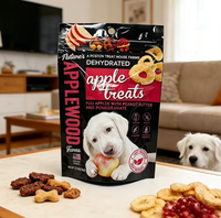 Emballage alimentaire pour animaux de compagnie avec finition brillante, sachet Doypack autoportant avec fenêtre transparente et fermeture à glissière refermable