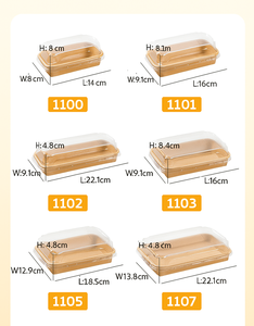 Boîte de papier résistant aux hautes températures boîte d'emballage de sushi en papier kraft jetable commerciale épaissie en gros de qualité alimentaire - Product Image 4