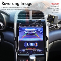 Android 13 gaya Tesla 12.1 ", pemutar Dvd Mobil Multimedia, navigasi GPS otomatis Stereo 4G 2012-2015 128GB untuk Chevrolet Malibu