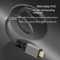 Câble HDMI vers Micro HDMI A vers D miniature, tressé en nylon, blindage tressé pour HDTV, caméra numérique, transmission vidéo, câble de données