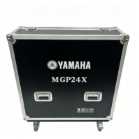 Console de mixage numérique robuste OEM/ODM, Flight Case Aviation Box YAMAHA MGP24X, avec couvercle rabattable, 4 roues pivotantes, IP67