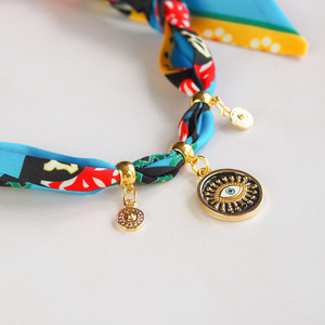 Moda nuevo collar de tela colorido hecho a mano ojo mano encanto gargantilla collar mujeres fiesta regalo vacaciones joyería - Product Image 2