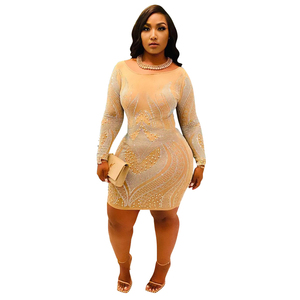 De manga larga de las mujeres de gran tamaño vestidos para <span class=keywords><strong>Mujer</strong></span> <span class=keywords><strong>plus</strong></span> tamaño vestido de <span class=keywords><strong>mujer</strong></span> - Product Image 2