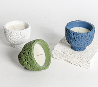 Nouveauté : Porte-bougie décoratif moderne en béton, bol, récipient, pots en ciment vides pour Noël