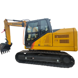 Excavadora de cadenas Liugong 913F amarilla, equipo de construcción de alta resistencia - Product Image 1