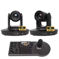 Kit USD998 G430= Envío Gratis 2 Cámaras de Conferencia PTZ con Zoom Óptico 4K 30X H DMI+LAN +USB Seguimiento Automático por IA + 1 Controlador IP