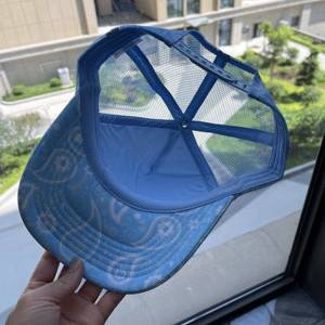 Hn0001 Blanco Mooi Team Sport Honkbal Mesh 5 Panel Effen Hoed Geventileerde Koepel Cashew Bloemen Trucker Hoeden Pet - Product Image 6