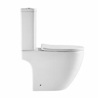 Vente en gros usine : WC en céramique deux pièces à chasse d'eau Tornado, blanc, pour appartement et salle de bain domestique