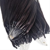 Extensions de cheveux humains Remy à micro-anneaux, micro-rings, microlinks, nano-rings, microlocs, 100g, pour femmes, qualité salon