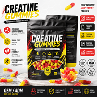 Gummies de créatine monohydrate 5000mg OEM ODM Suppléments à marque privée Formule végétalienne personnalisée Faible MOQ Approvisionnement direct usine