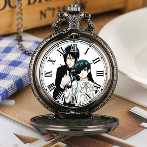Montre de poche steampunk pour homme, anime <span class=keywords><strong>Kuroshitsuji</strong></span> Black Butler, avec cadran à chiffres romains - Product Image 5