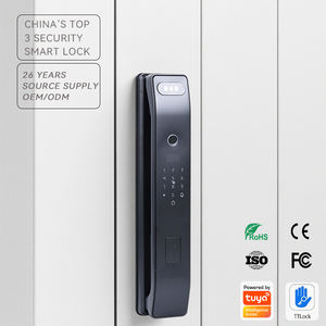 TTlock Tuya <span class=keywords><strong>WiFi</strong></span> Code numérique Carte IC Clés d'empreintes digitales Serrure de porte électronique intelligente entièrement automatique Serrure de porte intelligente 3D avec caméra - Product Image 3