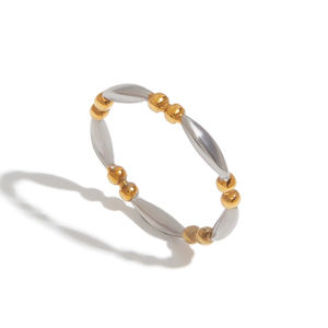 Architectural Interlock Or Argent Liens En Acier Inoxydable Sculptural Personnalisé Anneau pour Summer Urban Edge - Product Image 4