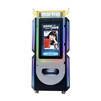 Cabine photo intelligente Letsamuse, populaire et tendance, avec écran tactile, LED RGB, kiosque en libre-service et roulettes