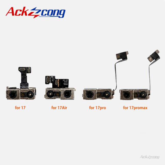 Ackzcong Quality Tested Front Camera with Flex Cable for iPhone 11-17Pro Max Repair Small Camera Replacement Parts