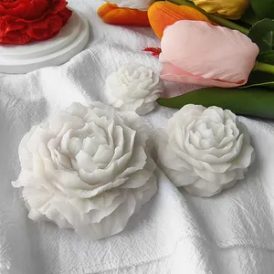 C-064 handgemachte drei dimensionale Pfingstrosen blume Modellierung Aroma therapie Kerzen DIY Einrichtungs gegenstände Hochzeit Begleiter Geschenk