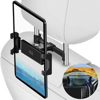 Support universel pour tablette à fixation sur appuie-tête de voiture, rotatif à 360 degrés, support de téléphone extensible pour siège arrière, berceau flexible pour iPad