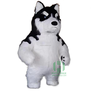 Costume de fourrure 2/2.6m gonflable Huskey chien jouets en mouvement dessin animé mascotte Costume unisexe en <span class=keywords><strong>peluche</strong></span> Huskey <span class=keywords><strong>patrouille</strong></span> chien Costumes pour Cosplay - Product Image 2