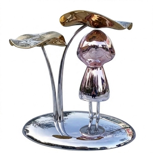 Fuente de Agua Decorativa Moderna de Acero Inoxidable a Prueba de Agua, Escultura Abstracta de Paisaje para Exteriores, para Hoteles, Resorts y Jardines - Product Image 1