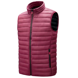 Gilet de sport chaud unisexe, gilet sans manches coupe-vent en duvet, gilet à col montant pour homme, logo personnalisé - Product Image 3