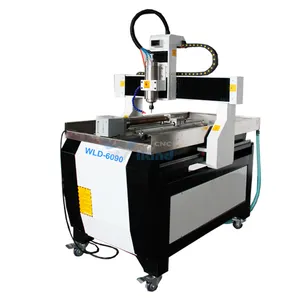 25% indirim küçük boyutlu masaüstü Mini 4 eksen Cnc Router 6090 3d ahşap oyma makinesi