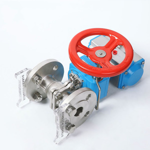 Válvula de Bola Neumática con Brida de Acero Inoxidable 304, Operación Manual, Válvula de Control de Agua Industrial, Uso a Temperatura Ambiente - Product Image 1