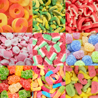 Vente en gros de bonbons Gelée halal en vrac Bonbons collations Bonbons tendres à mâcher fruités Bonbons et bonbons Collations exotiques Bonbons aigres OEM/ODM
