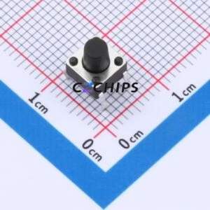 TC110416070 Tactile Switch Through hole Component (THT)-4P,6x6mm Switch Single Pole Single Throw Round Button 1.6N 7mm - Product Image 1